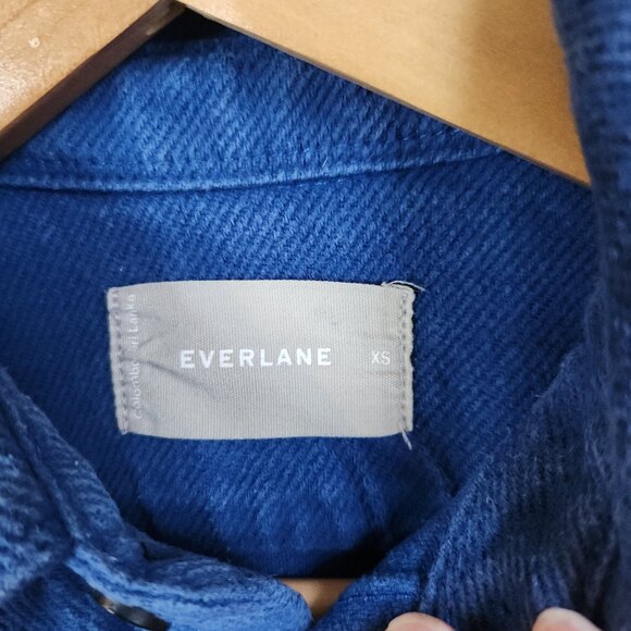 Everlane The Heavyweight Overshirt Mens XS Blue Cotton Blue Button Up Shirt EUC - Picture 5 of 8